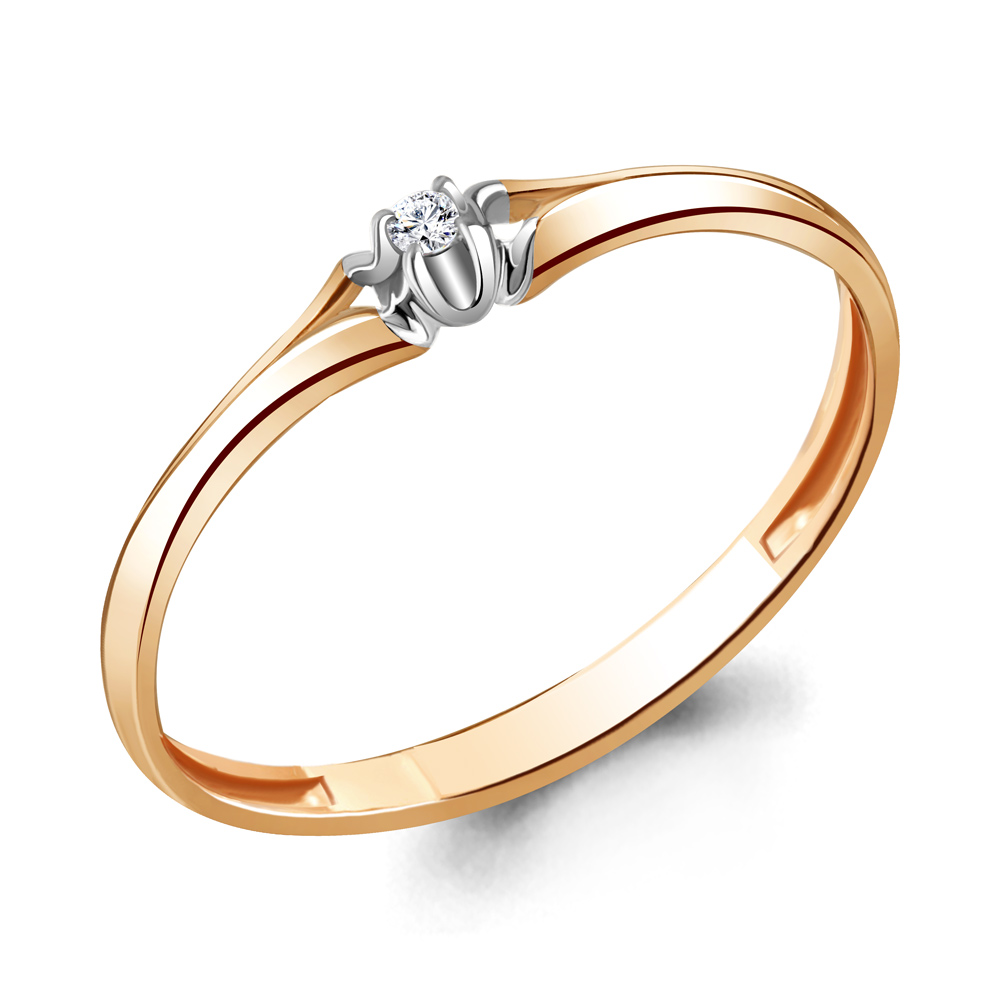 

Кольцо из красного золота с бриллиантом р. 15 Aquamarine 963808к_585_кз, 963808к_585_кз