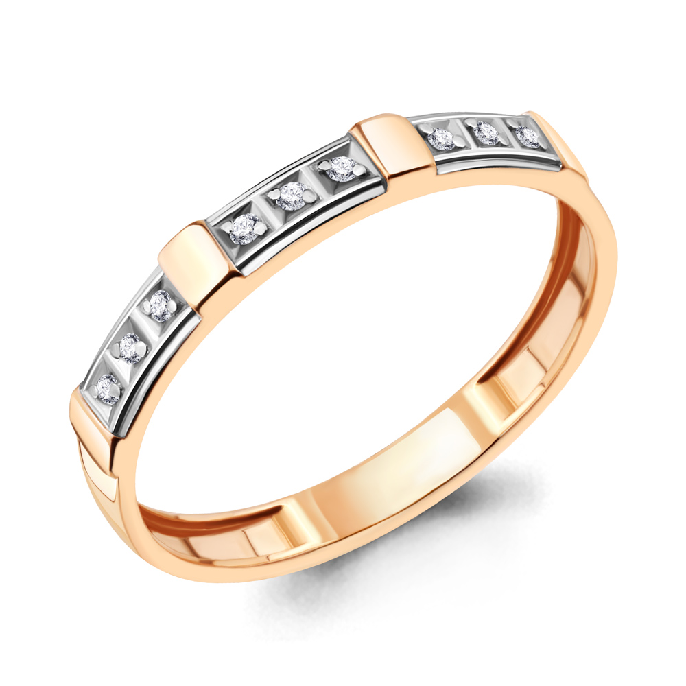 

Кольцо из красного золота с бриллиантом р. 17,5 Aquamarine 963804к_585_кз, 963804к_585_кз