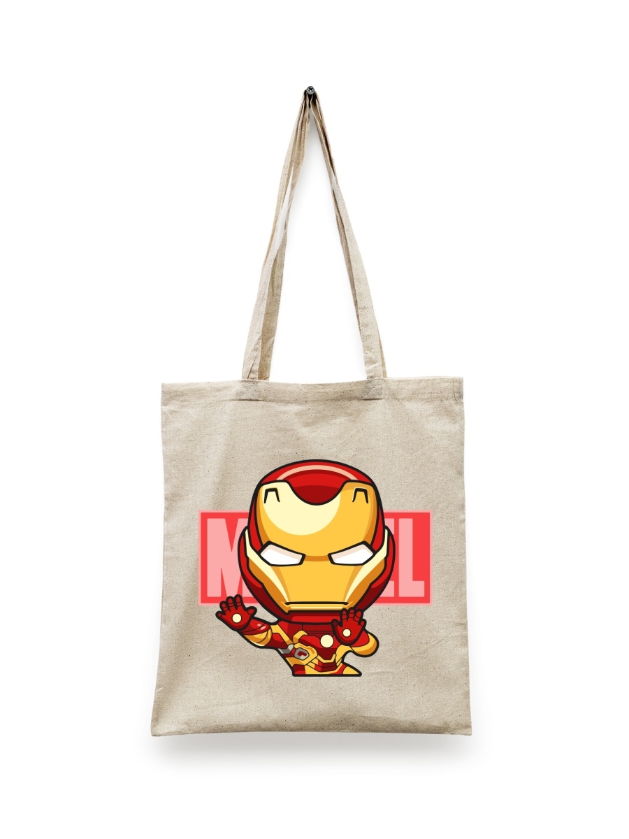 Сумка шоппер унисекс СувенирShop Iron Man/Железный человек/Тони Старк 13, белый