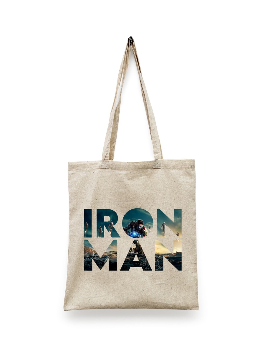 Сумка шоппер унисекс СувенирShop Iron Man/Железный человек/Тони Старк 12, белый