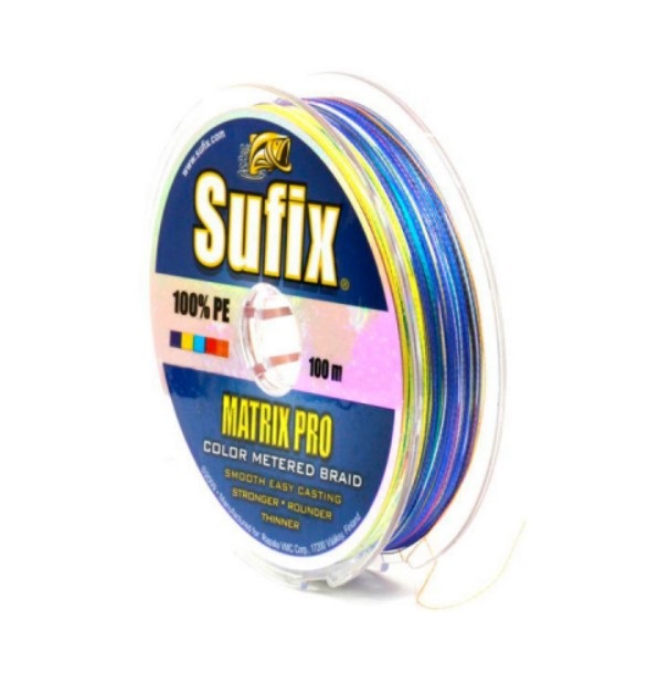 Леска Sufix Matrix Pro x6  Multi Color (100м/0.40мм/ 45кг)