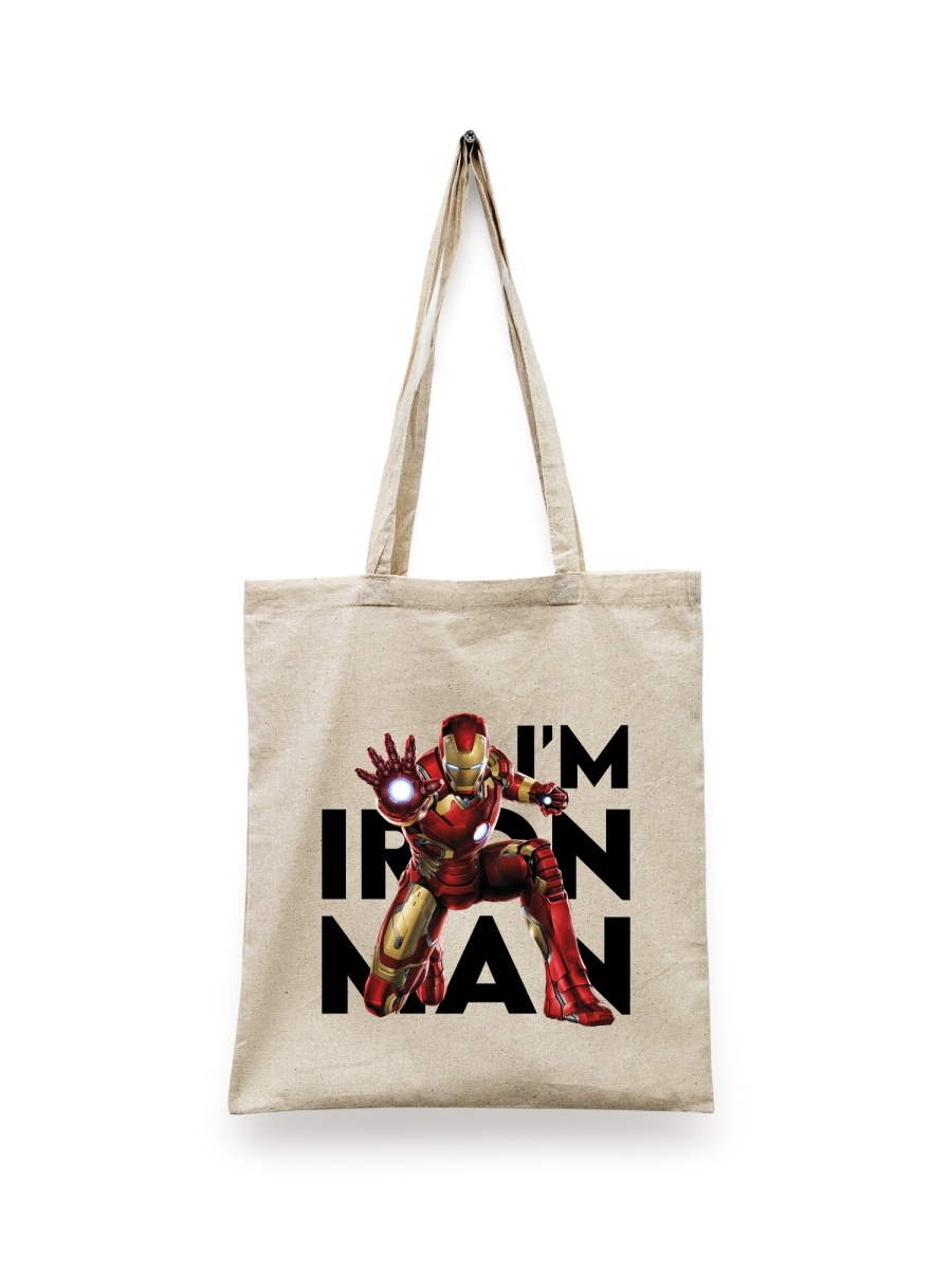 Сумка шоппер унисекс СувенирShop Iron Man/Железный человек/Тони Старк 5, белый