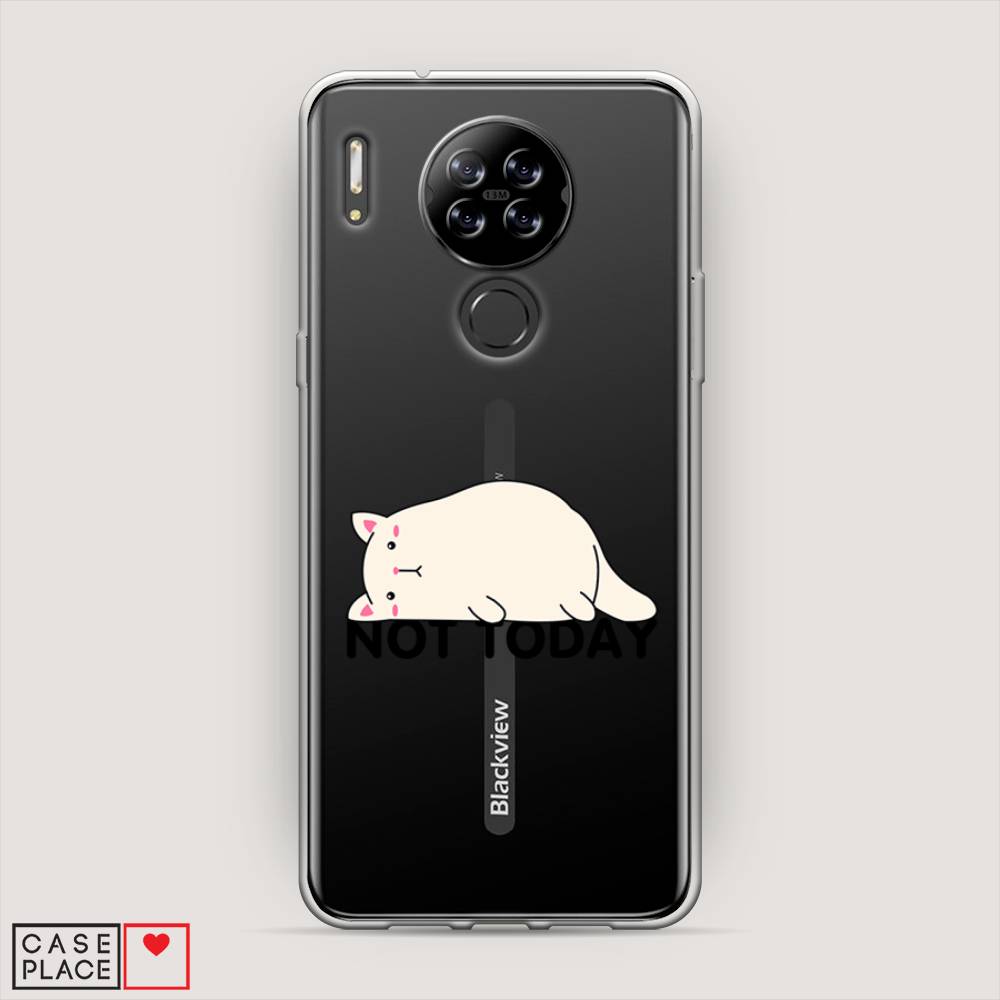 

Чехол на Blackview A80 "Cat not today", Белый;розовый;черный, 280150-1