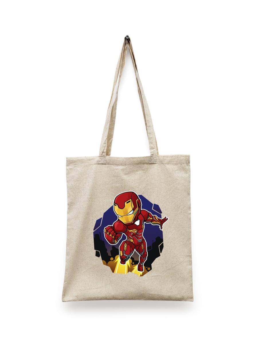 Сумка шоппер унисекс СувенирShop Iron Man/Железный человек/Тони Старк 2, белый