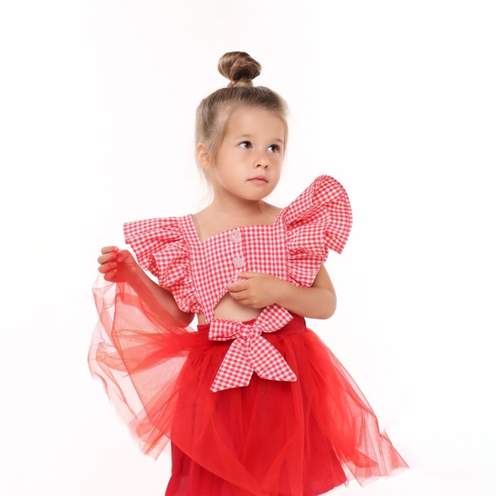 Платье детское BEBUS бантик, красный, 92