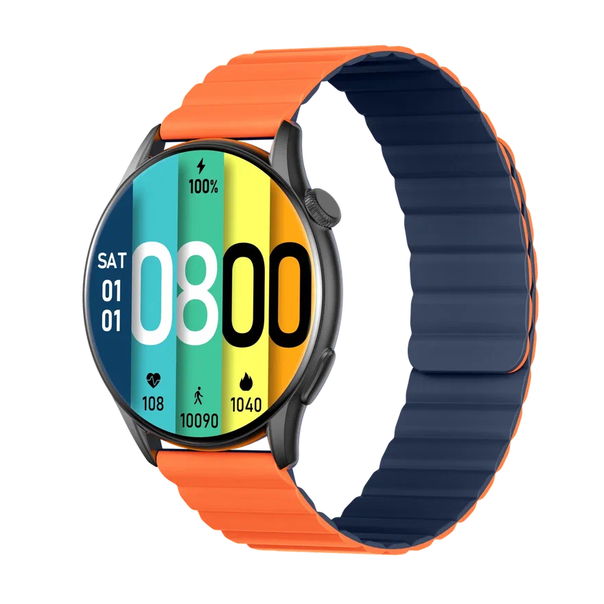 Смарт-часы Xiaomi Kieslect Kr Pro черный/оранжевый, синий (151545)