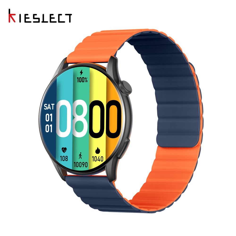 Умные часы Kieslect Calling Watch Kr Pro черный/оранжевый, синий