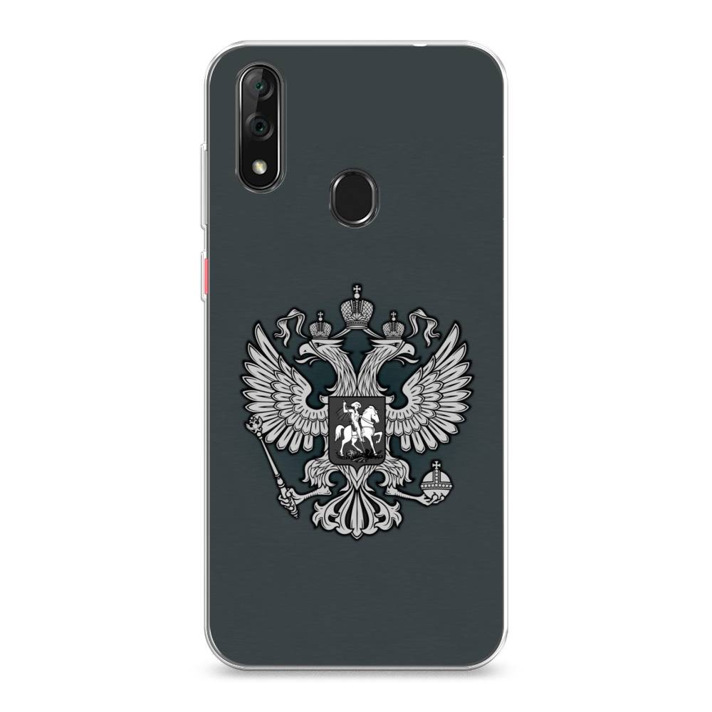 фото Чехол awog "герб россии серый" для zte blade v10