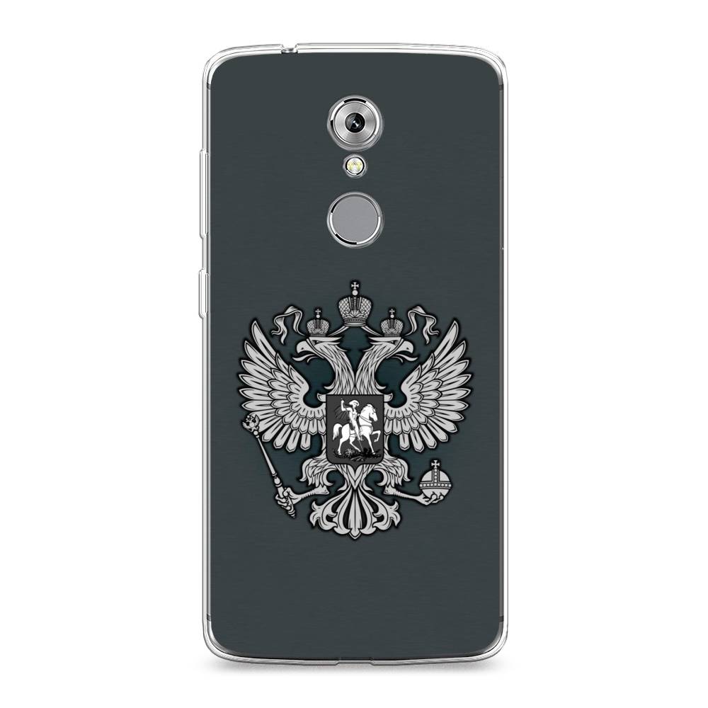 фото Чехол awog "герб россии серый" для zte axon 7