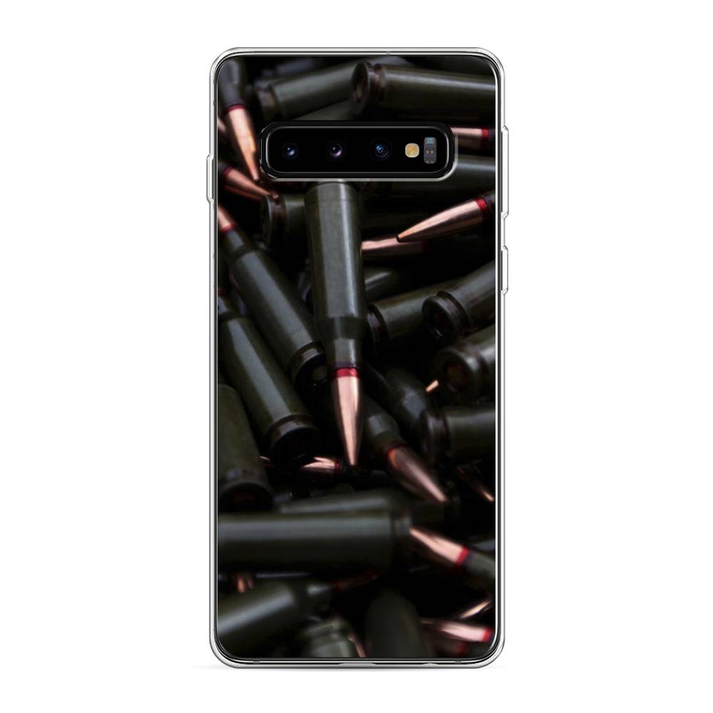 

Чехол Awog на Samsung Galaxy S10 "Пули черные", Разноцветный, 27050-5