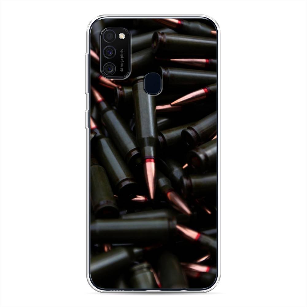 

Чехол Awog на Samsung Galaxy M21/M30s "Пули черные", Разноцветный, 29750-5