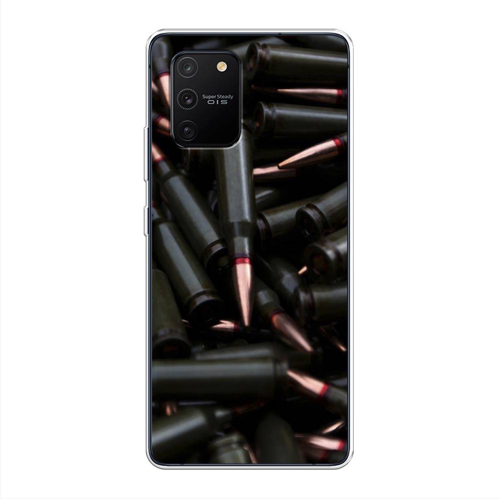 

Чехол Awog на Samsung Galaxy A91/S10 Lite "Пули черные", Разноцветный, 29950-5