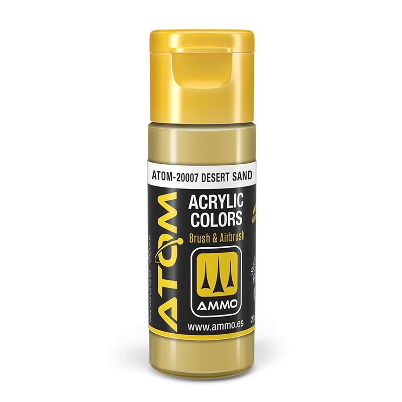 

Акриловая краска Ammo Mig Atom color Песок пустыни Desert Sand ATOM20007