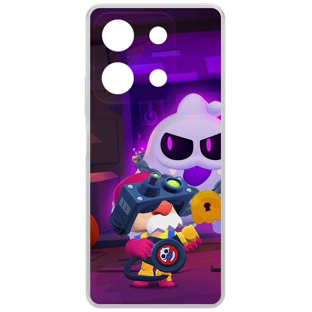 

Чехол-накладка Krutoff Clear Case Brawl Stars-Охотник за Скуиками Гэйл для INFINIX Note 30, Прозрачный