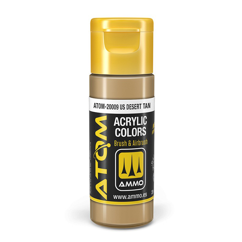 

Акриловая краска Ammo Mig Atom color Американский пустынный US Desert Tan ATOM20009