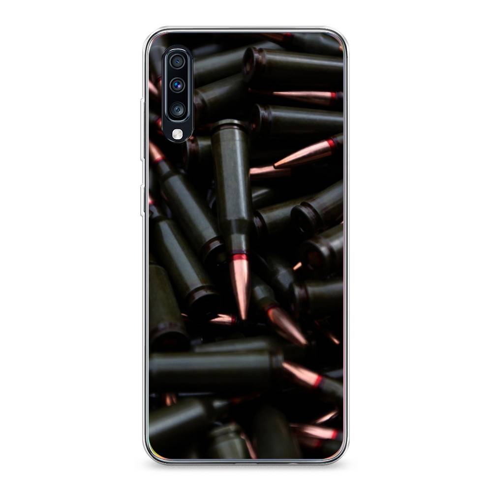 Чехол Awog на Samsung Galaxy A70 Пули черные