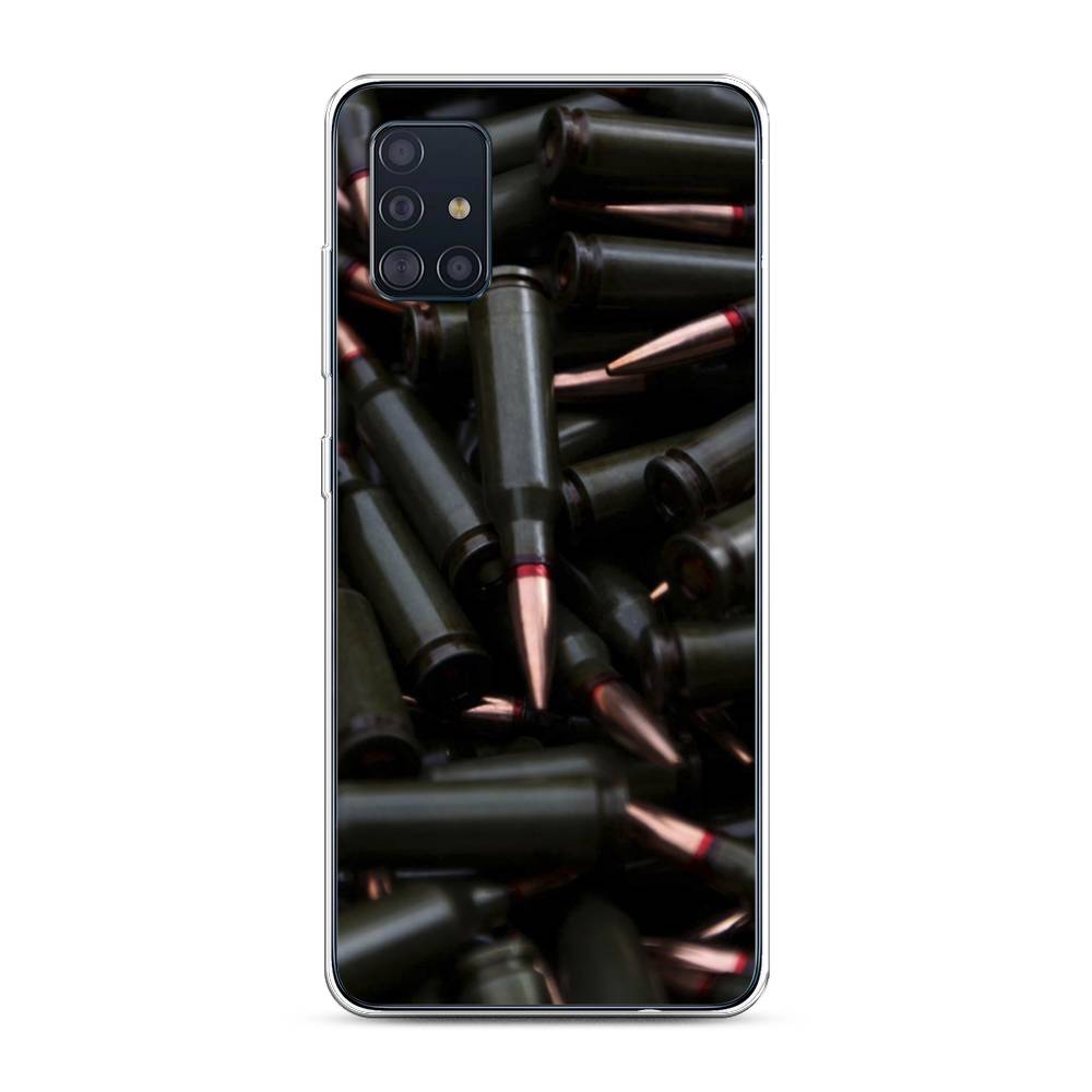 

Чехол Awog на Samsung Galaxy A51 "Пули черные", Разноцветный, 28950-5