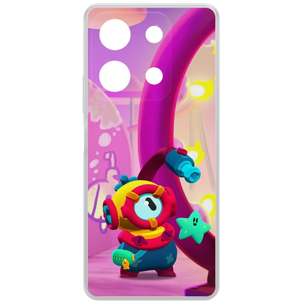 

Чехол-накладка Krutoff Clear Case Brawl Stars-Отис для INFINIX Note 30, Прозрачный