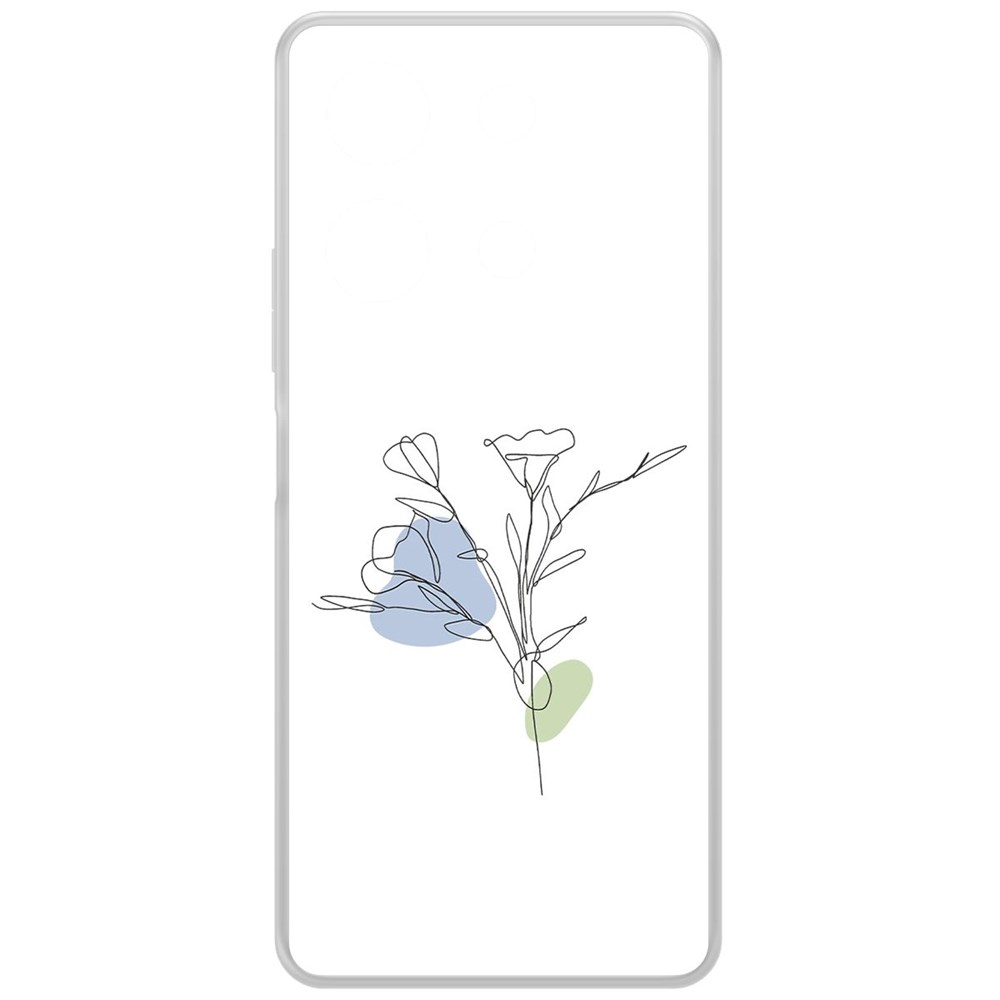 Чехол-накладка Krutoff Clear Case Эустома для INFINIX Note 30
