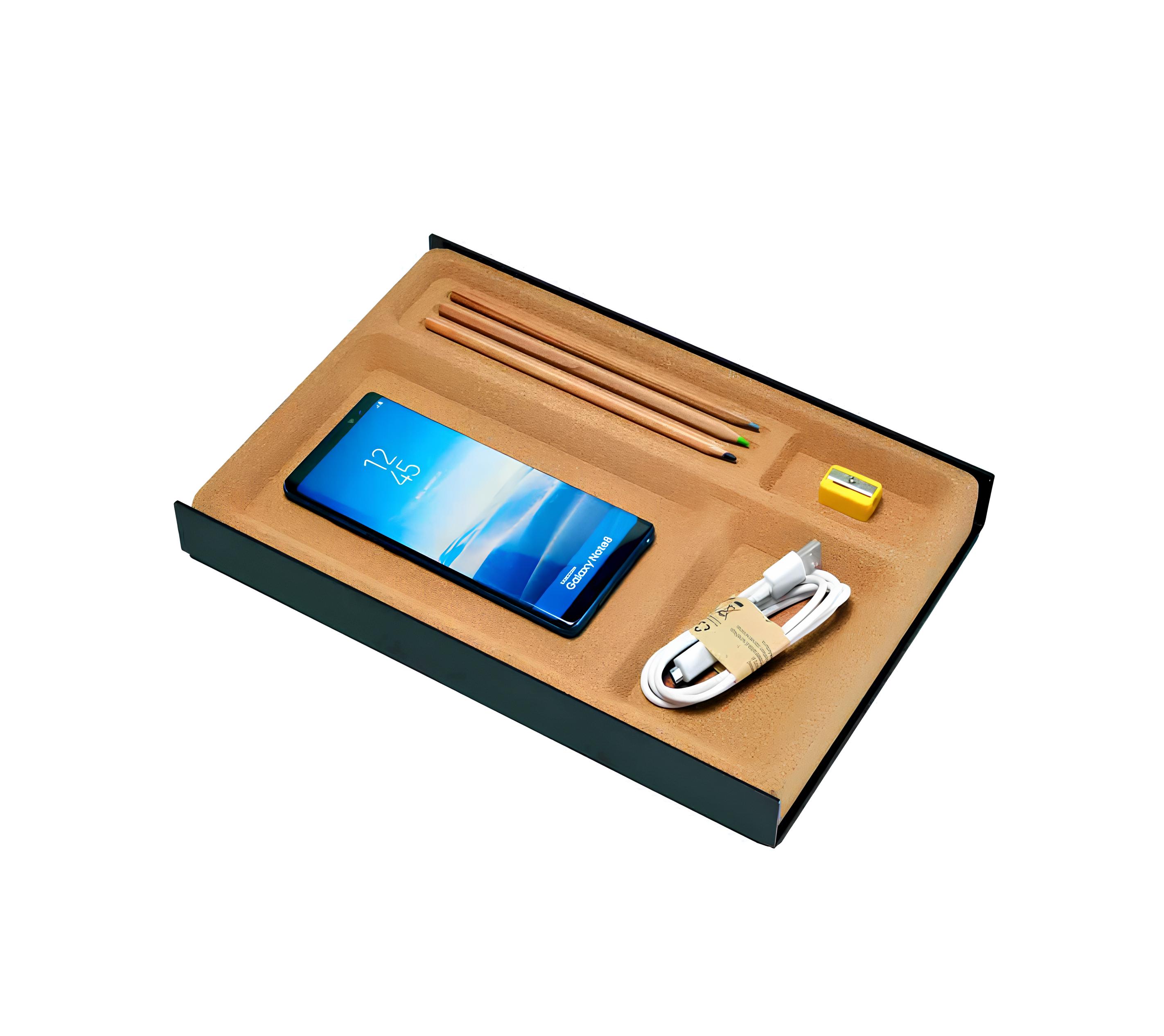 Органайзер GEEK NOOK Organizer из металла и пробки чёрный