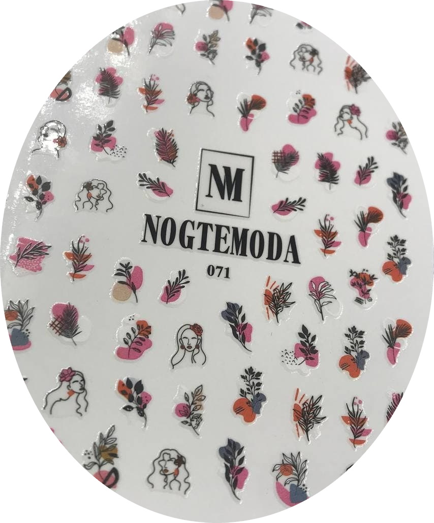 

Наклейки NogteModa №071, Разноцветный