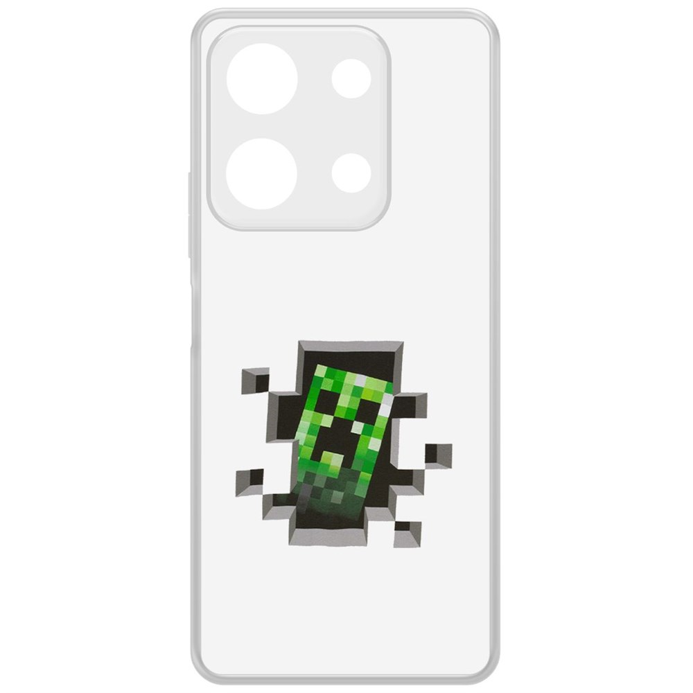 Чехол-накладка Krutoff Clear Case Minecraft-Крипер для INFINIX Note 30