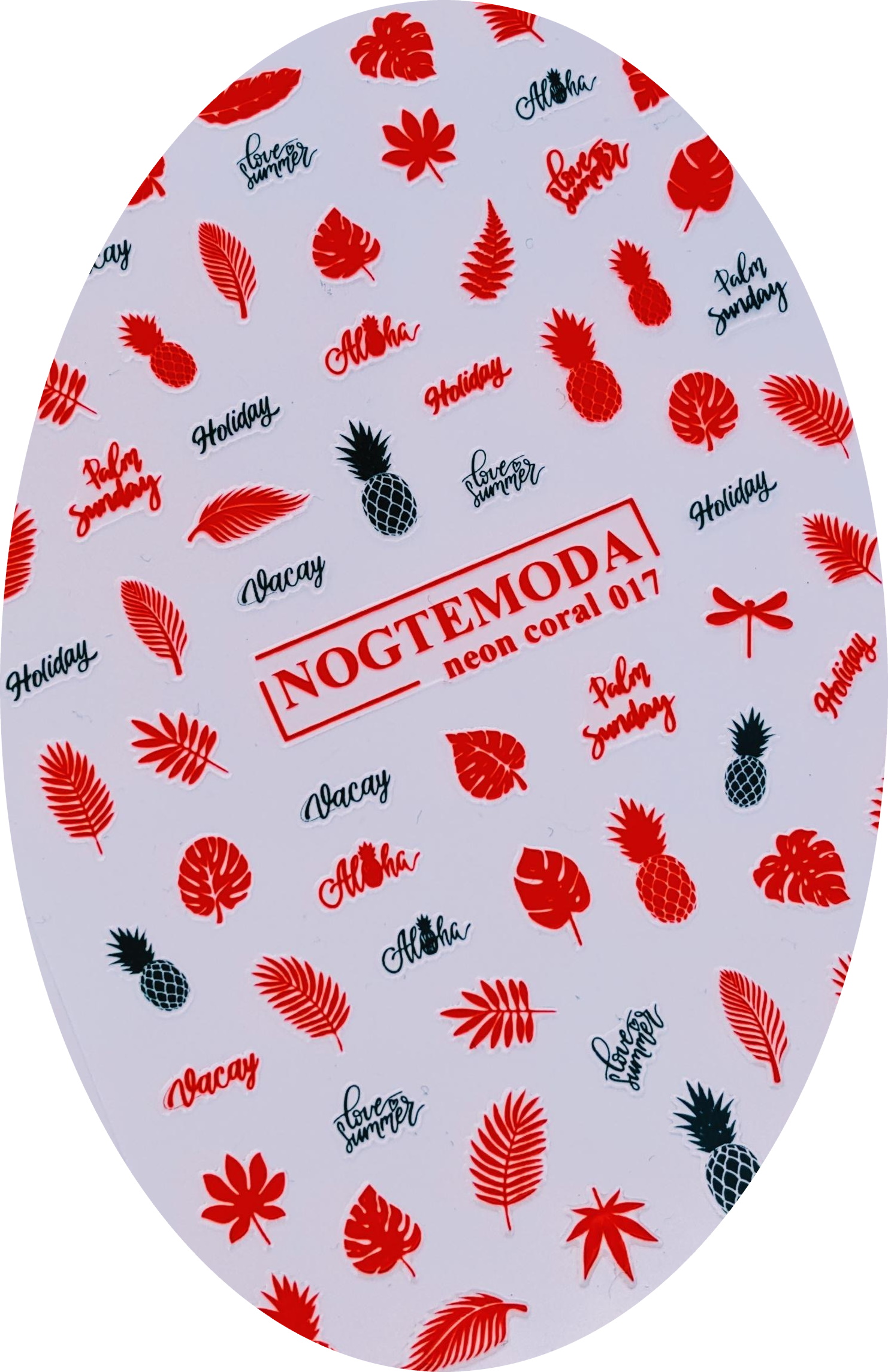 

Наклейки Neon Collection NogteModa №017 Coral (коралловые)