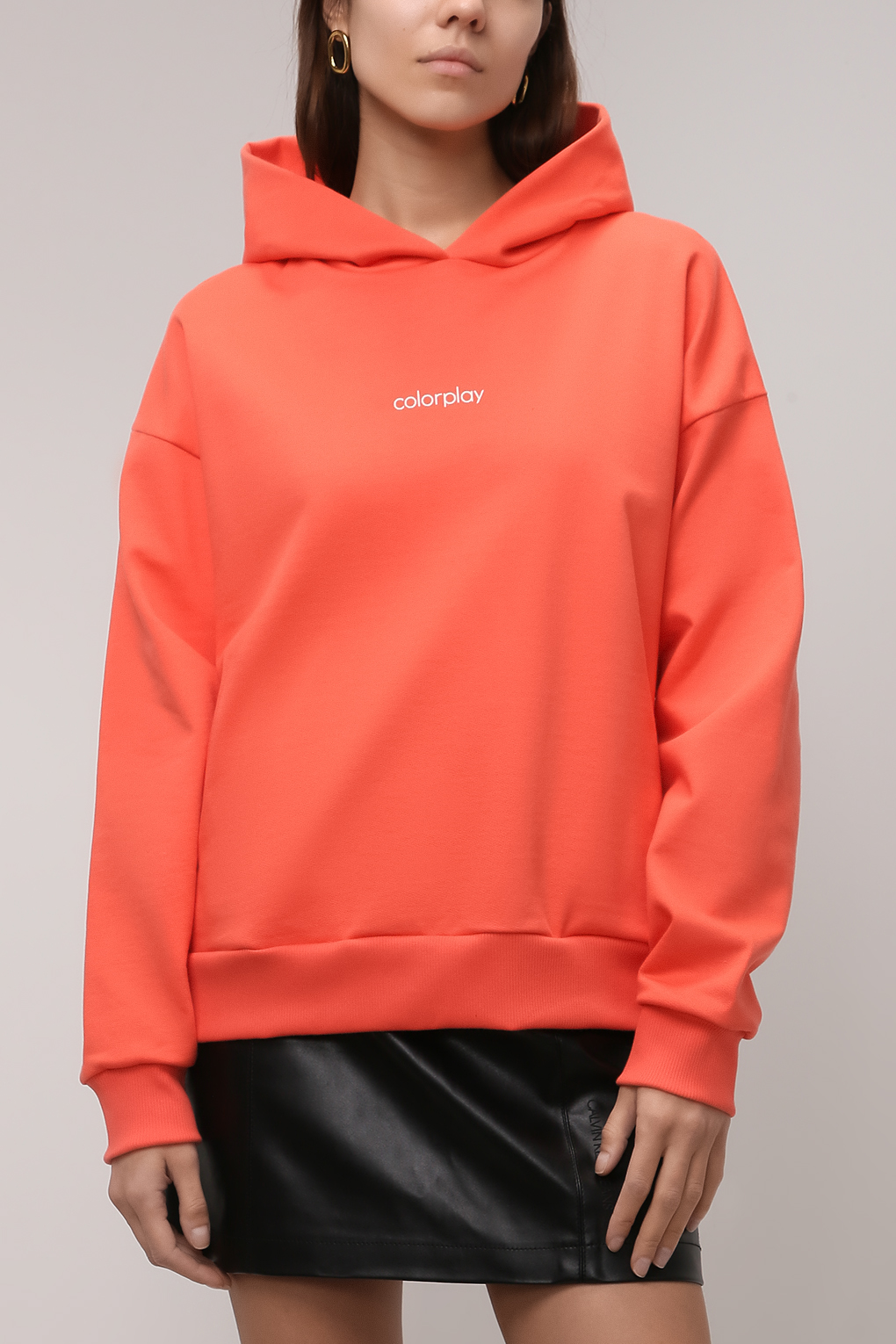 фото Худи женское colorplay cp21081157 оранжевое m