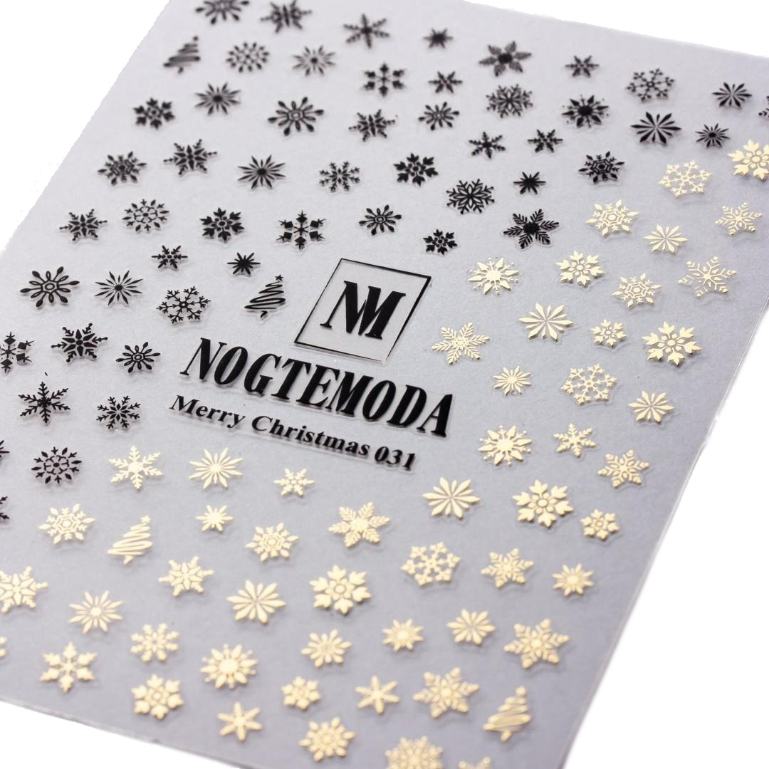 

Наклейки MERRY CHRISTMAS NogteModa №031, Разноцветный