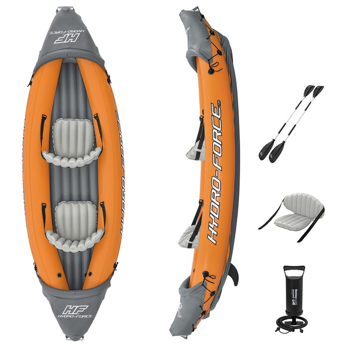 Bestway Байдарка Lite-Rapid X2 Kayak, 2 местная, вёсла 218 см, до 160 кг, 321 х 88 х 48 см