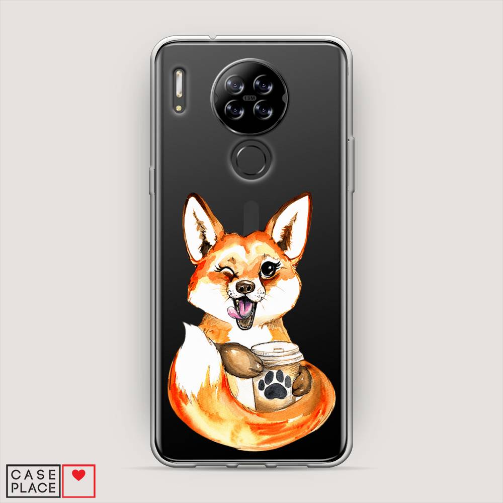 

Чехол на Blackview A80 Подмигивающая лиса с кофе, Оранжевый;белый;коричневый, 280150-4