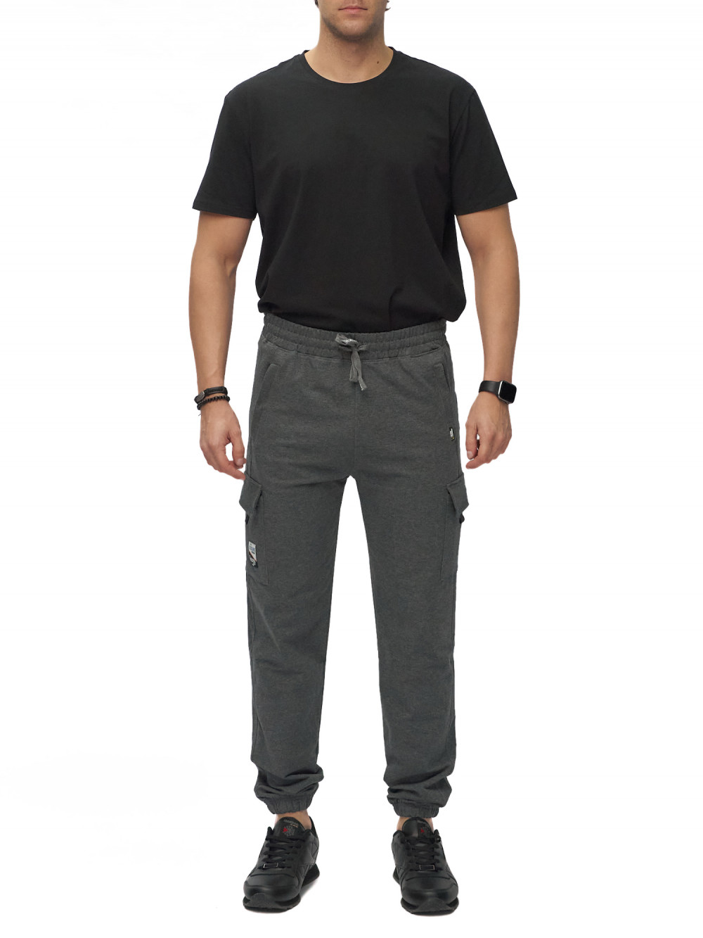 

Брюки мужские NoBrand AD224 серые 52 RU, AD224