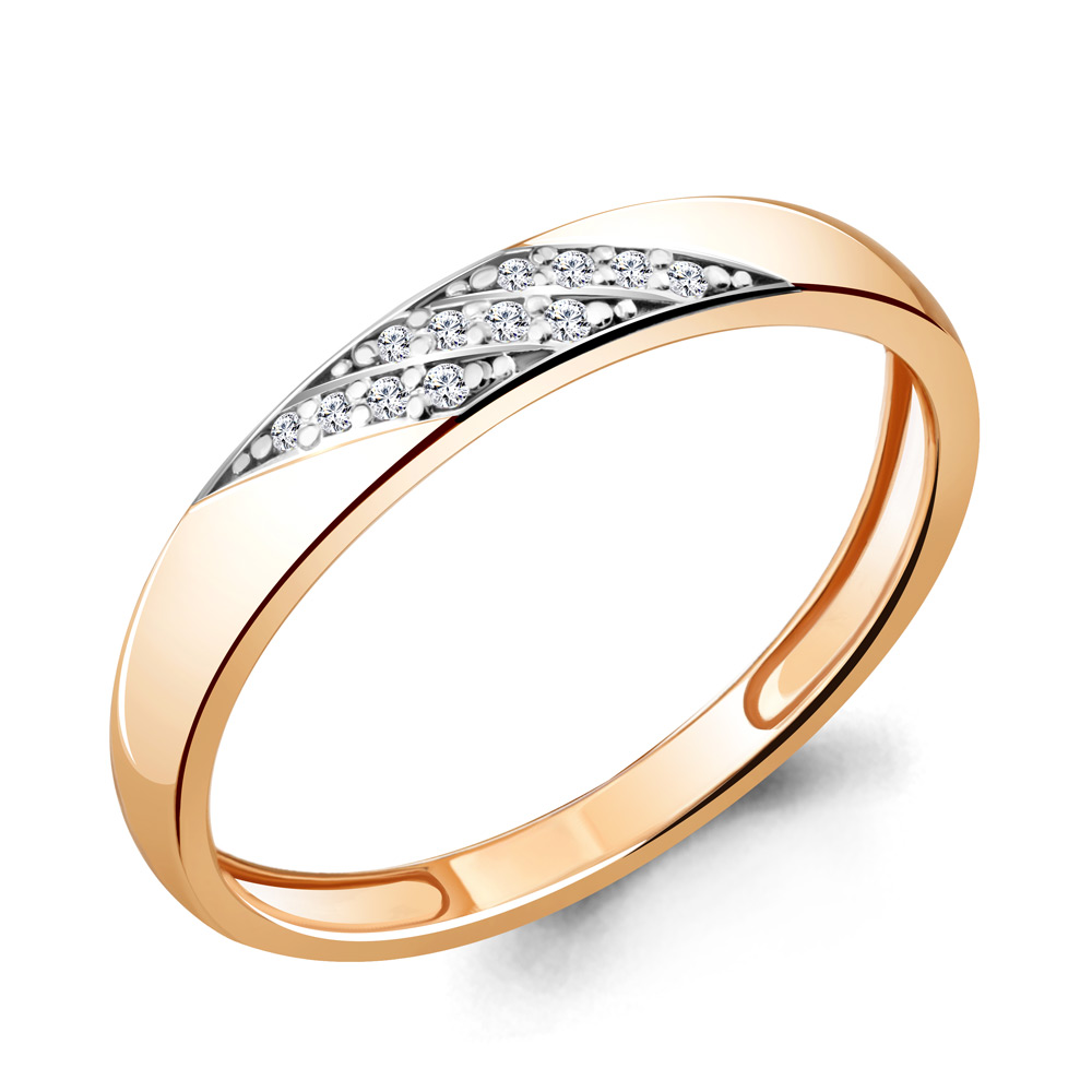 

Кольцо из красного золота с бриллиантом р.  Aquamarine 963794к_585_кз, 963794к_585_кз