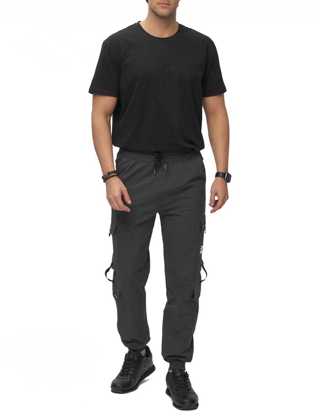 

Брюки мужские NoBrand AD3073 серые 50 RU, Серый, AD3073