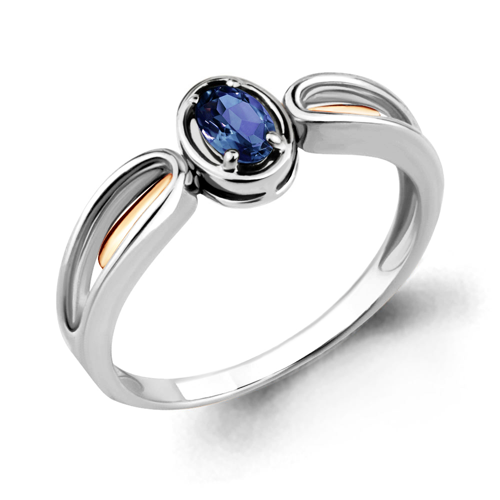

Кольцо из красного золота с сапфиром р. 17,5 Aquamarine 963748к_585_кз, 963748к_585_кз