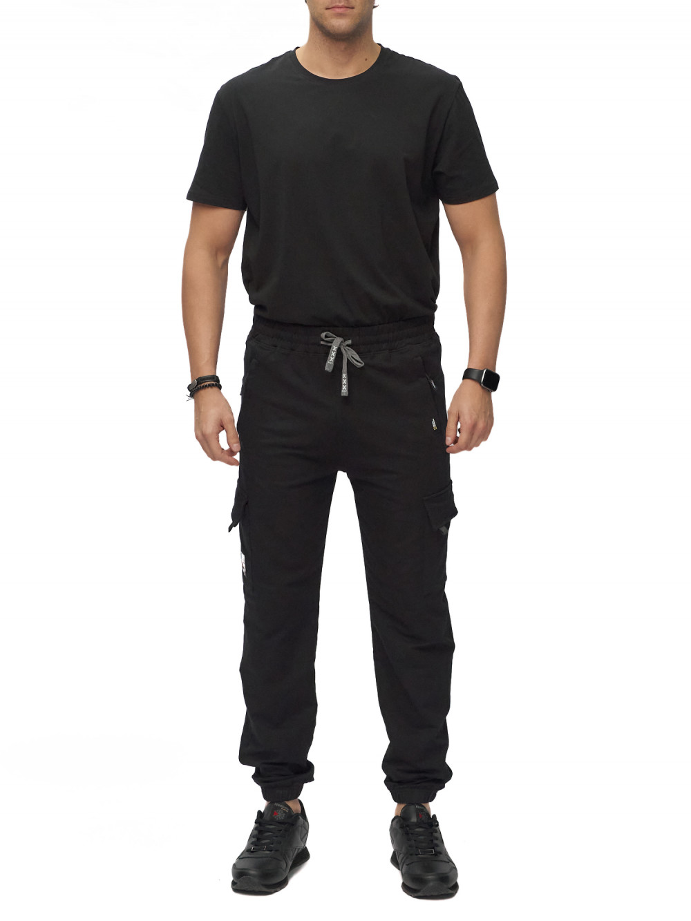 

Брюки мужские NoBrand AD224 черные 48 RU, AD224
