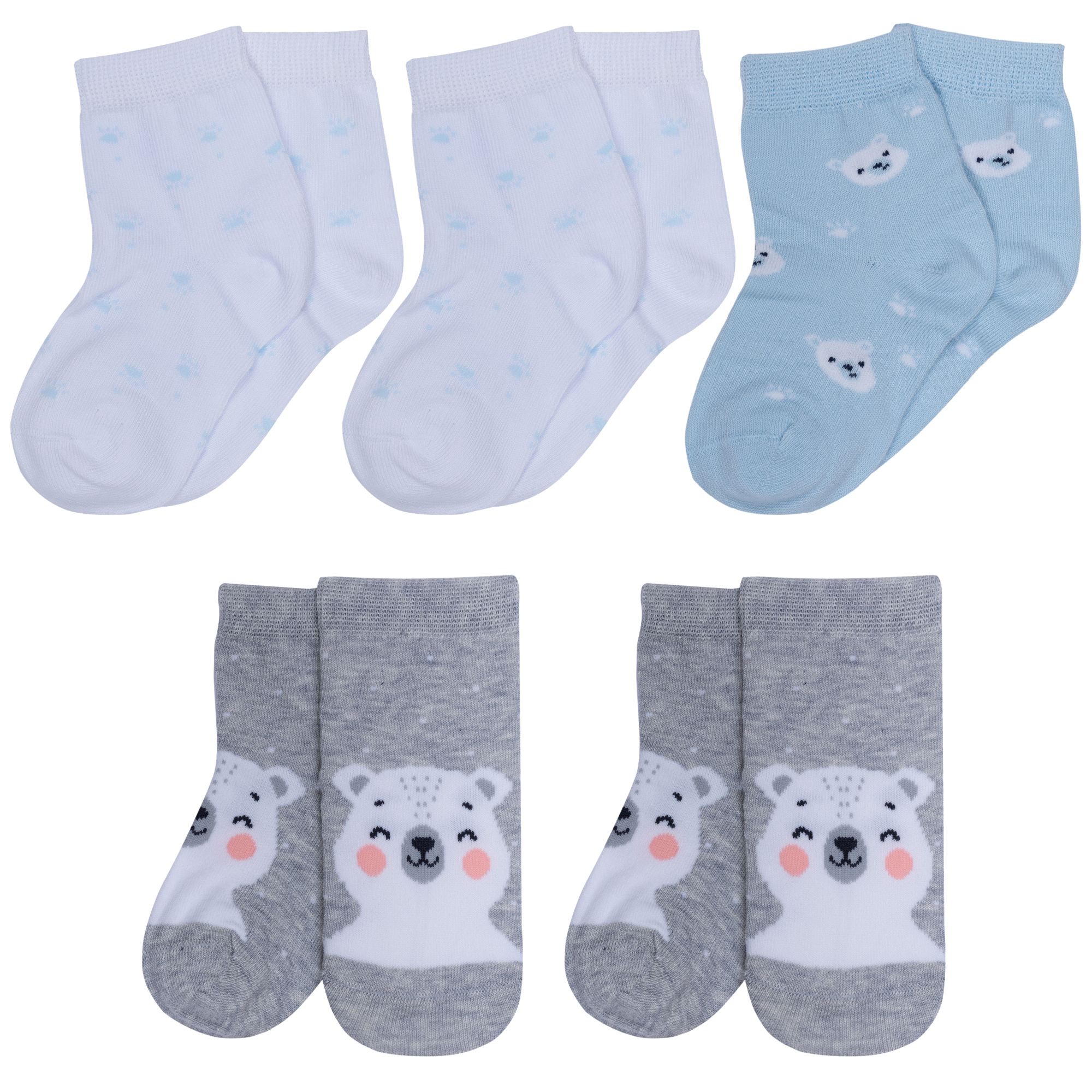 

Носки детские Rusocks 5-Д-31360, белый; голубой; серый, 12-14, 5-Д-31360