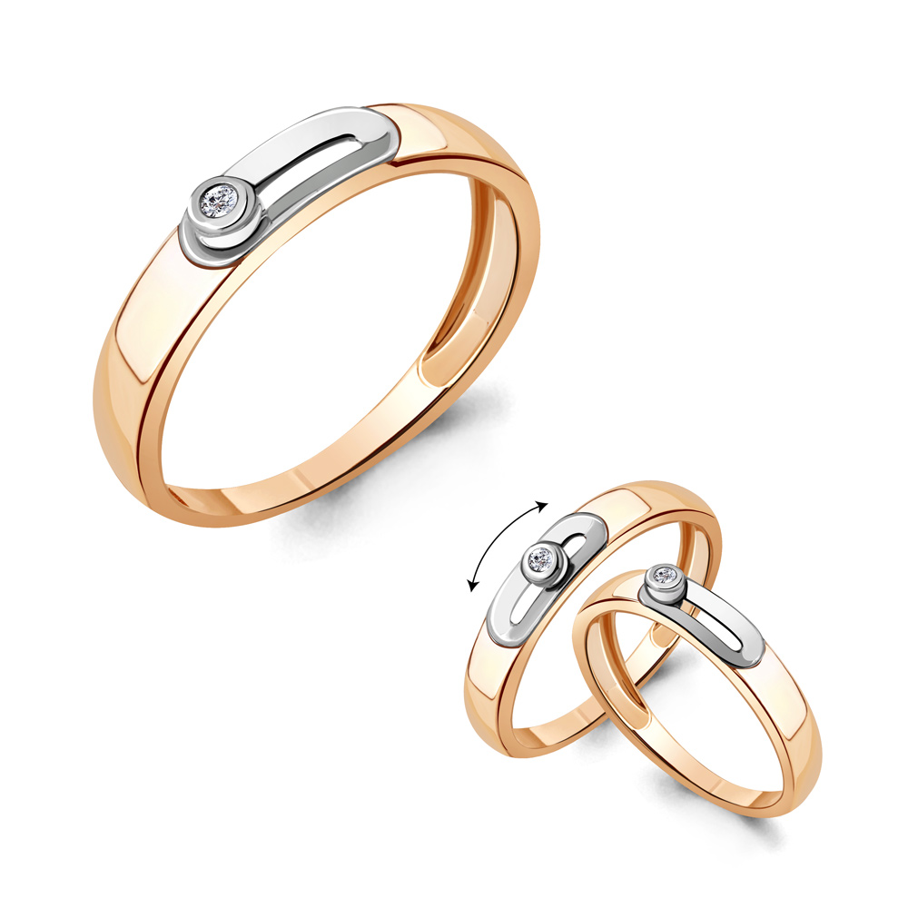 

Кольцо из красного золота с бриллиантом р. Aquamarine 963743к, 963743к_585_кз