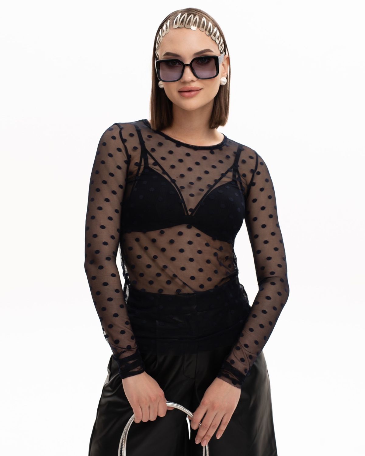 

Лонгслив женский SAHAR Art lab O458.9 черный 48 RU, O458.9