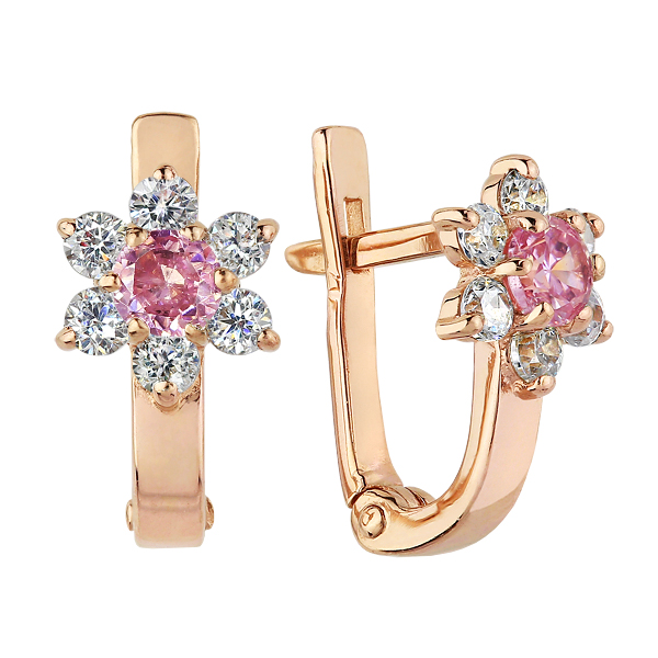 

Серьги из золота Azade 12-0587, фианит, 12-0587