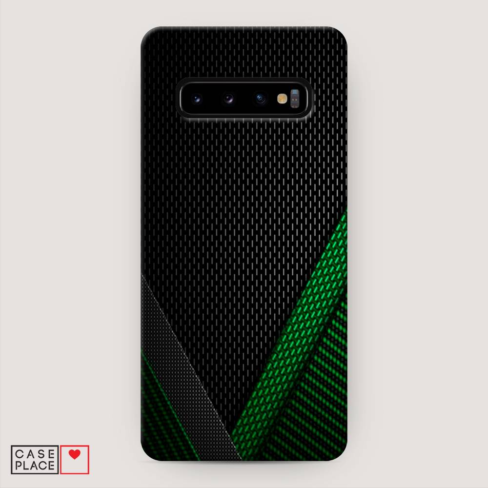 

Пластиковый чехол "Зеленый карбон" на Samsung Galaxy S10 +, 27120-2