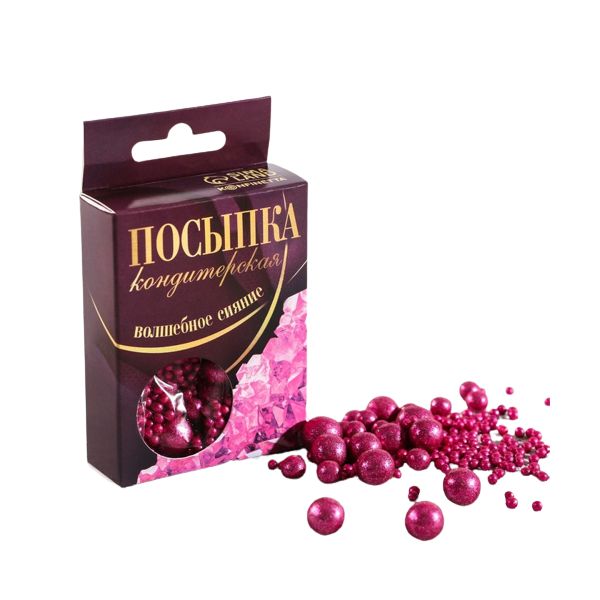 

Посыпка кондитерская Волшебное сияние: розовая, 50 г