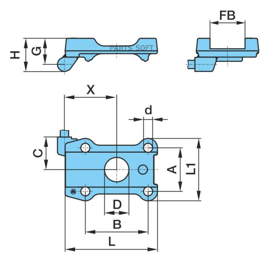 Площадка опорная! рессоры, левая F150 OR2 B25\ BPW