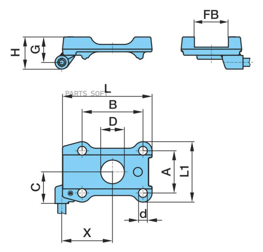 Площадка опорная! рессоры, правая F150 OR2 B25\ BPW