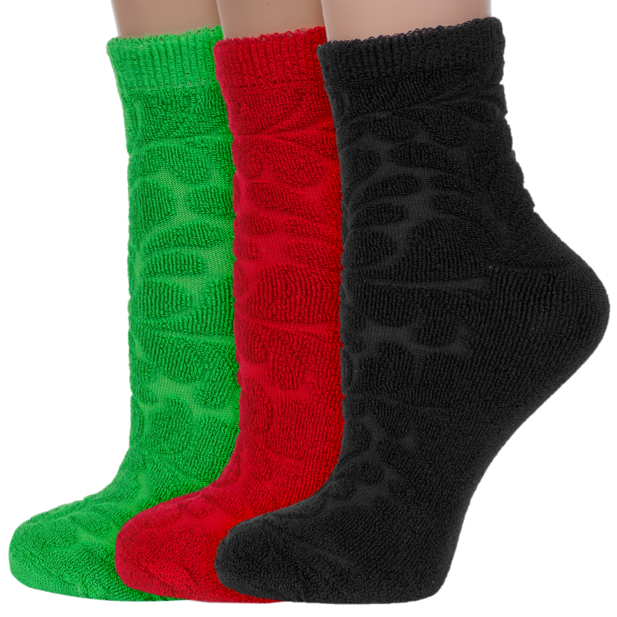 

Носки детские Rusocks 3-Д-33301, зеленый; красный; черный, 18-20, 3-Д-33301