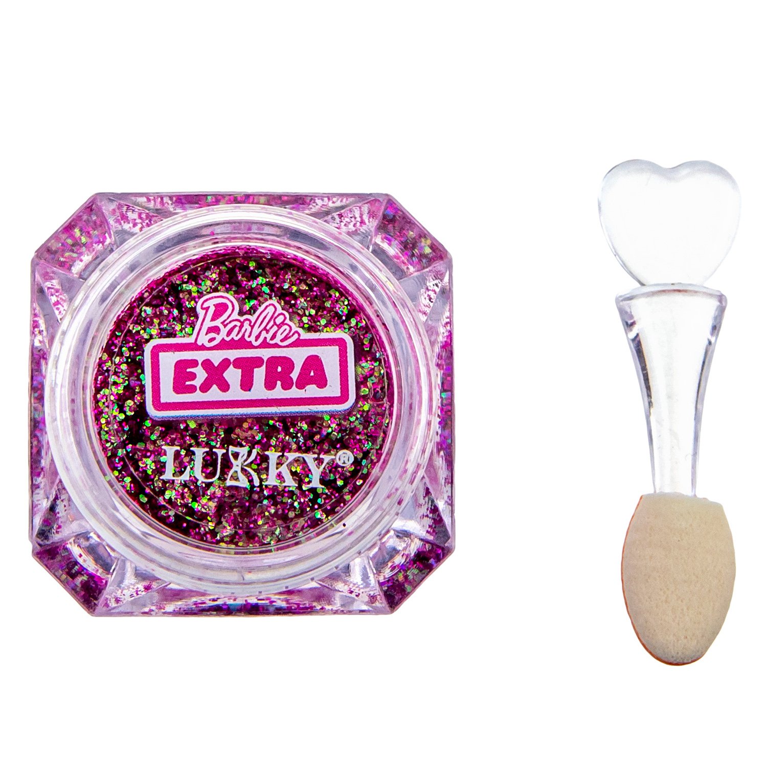 

Косметика Barbie Extra Lukky клейкие блёстки для лица и тела Гранат 4 г. Т21840