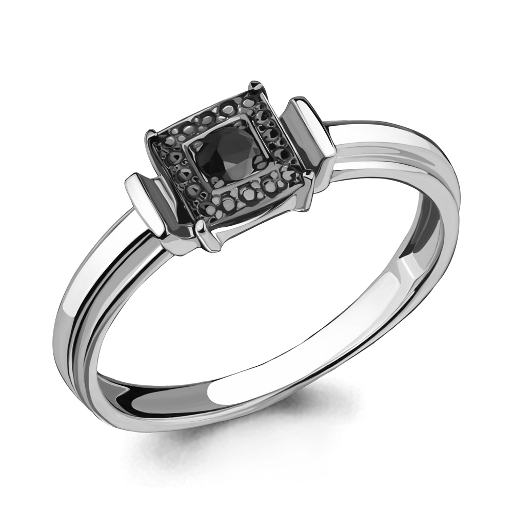 

Кольцо из белого золота с бриллиантом р. 17,5 Aquamarine 963670Ч_585_бз, 963670Ч_585_бз