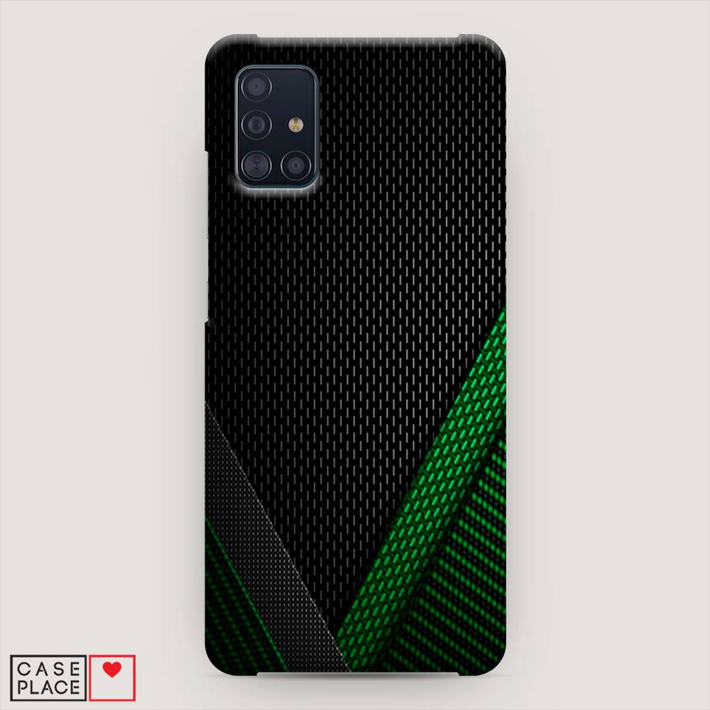 

Пластиковый чехол "Зеленый карбон" на Samsung Galaxy A51, 28920-2