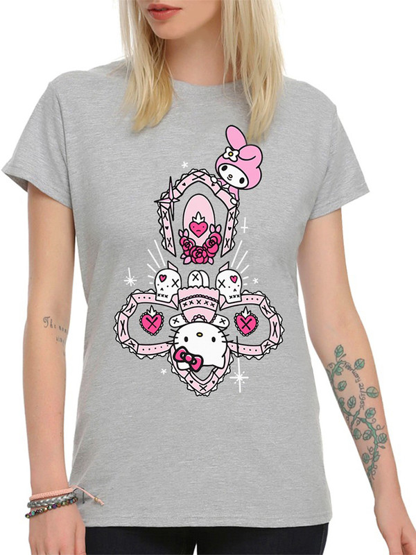 

Футболка женская DreamShirts Studio Hello Kitty / Хеллоу Китти / Аниме серая M, Серый, Hello Kitty / Хеллоу Китти / Аниме