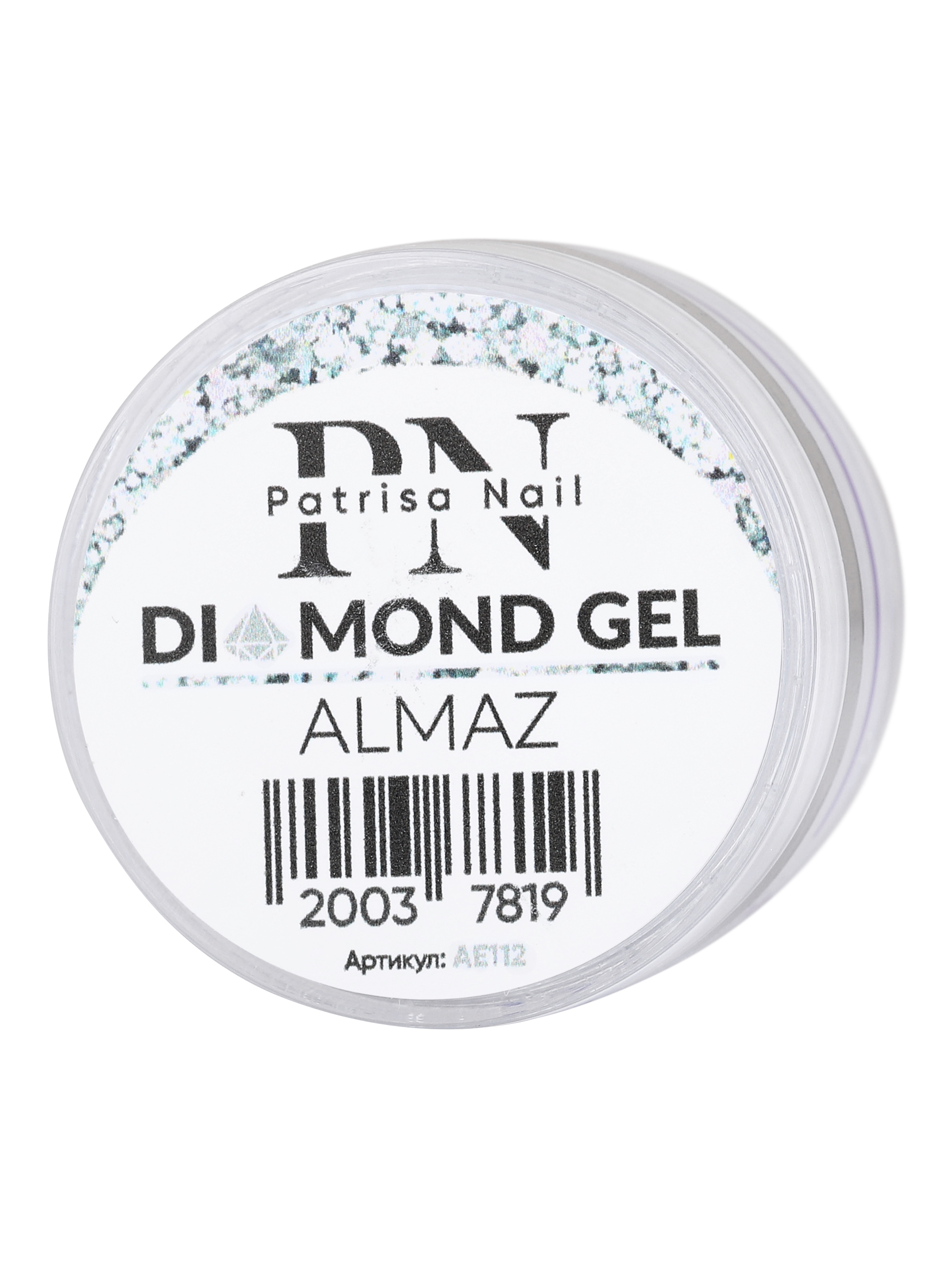 

Гель для дизайна Patrisa Nail Diamond Gel Almaz, Серебристый